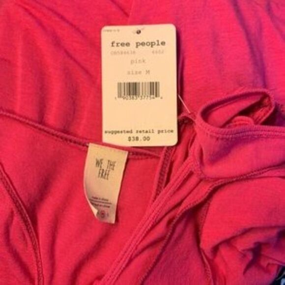 🆕 Free People Pink We the Hot Tank Top size M - Picture 5 of 5